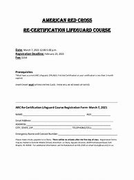 Image result for American Red Cross Lifeguard Certification Resume