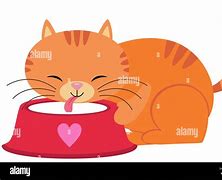 Image result for Cat Drinking Milk From Bowl Clip Art