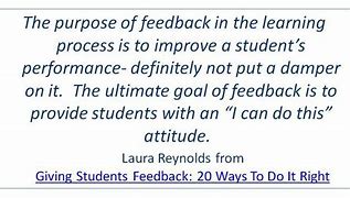 Image result for Qoute About Teacher Feedback