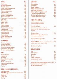 Image result for Dosa Menu