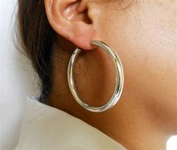 Image result for Sterling Silver Hoop Earrings 25Mm