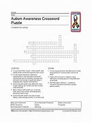 Image result for Autism Awareness Crossword Puzzle