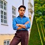 Image result for Blue Shirt Outfit Men