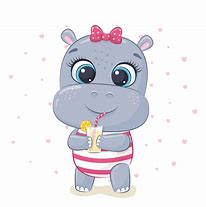 Image result for Animated Baby Hippo