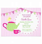 Image result for Tea Party Birthday Invitations