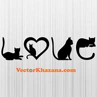 Image result for I Love Cats SVG