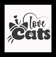 Image result for I Love Cats SVG