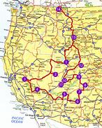 Image result for Map of Western National Parks