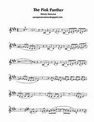 Image result for Pink Panther Sheet Music