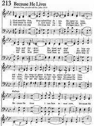 Image result for Because He Lives Lyrics Hymn