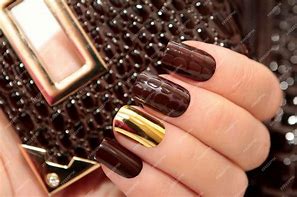 Image result for Brown Gold Metallic Nail Polish