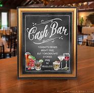 Image result for Cash Bar Sign Clip Art