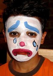 Image result for Sad Clown Face Painting