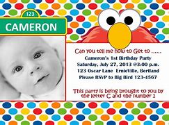 Image result for Elmo Birthday Invitations