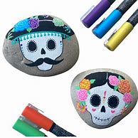 Image result for Sugar Skull Rock Painting