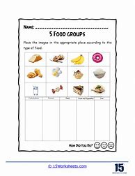 Image result for Three Food Groups Worksheets