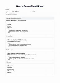 Image result for Neuro Check Sheet