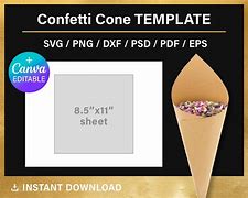 Image result for Pyramid Cone Confetti Template