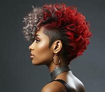 Image result for Woman with a Reverse Mohawk