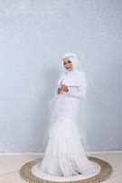 Image result for Muslimah White Wedding Dress