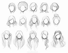 Image result for Front Hair Drawing