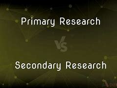 Image result for Primary and Secondary Research