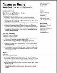 Image result for Teacher Assistant Resume