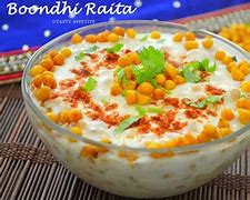 Image result for Boondi Raita Top View