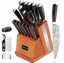 Image result for Kitchen Knife Set Wood