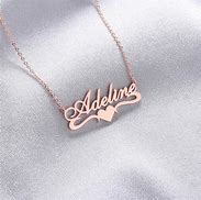 Image result for Heart Name Necklace