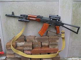 Image result for Wood AK with Flashlight