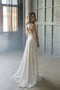 Image result for Champagne Lace Wedding Dress