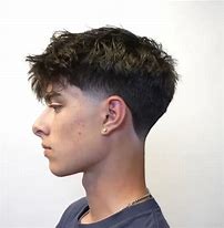 Image result for Messy Frimge Low Taper Fade