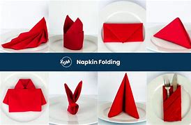 Image result for Basic Napkin Folding