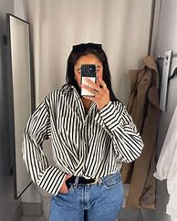 Image result for Striped Blouses Shirts