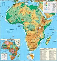 Image result for Map of Africa Labeled Physical Features