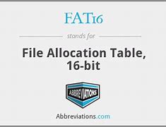 Image result for FAT16