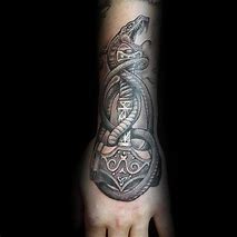 Image result for Mjolnir Tattoo Designs