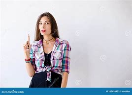 Image result for A Lady Pointing a Finger Up