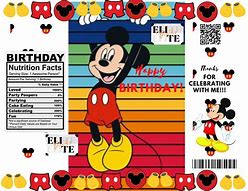 Image result for Mickey Mouse Chip Bag Template