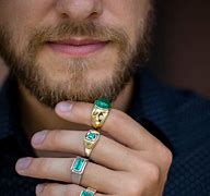 Image result for Emerald Stone Earings for Men