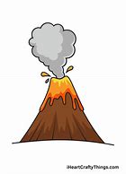 Image result for Half Volcano Drawing