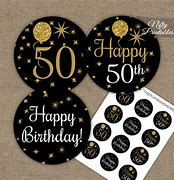 Image result for Gold 50th Birthday Cupcake Toppers