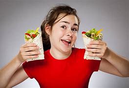 Image result for Picture of Girl Eat a Delicious Burrito