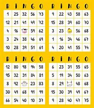 Image result for Personalized Number Bingo Cards