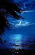 Image result for Moon Over Water at Night