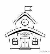 Image result for School Clip Art Black and White Outline