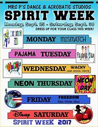 Image result for Spirit Week Template