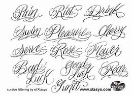 Image result for Tattoo Lettering Fonts Cursive