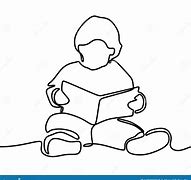 Image result for A Boy Reading a Book Drawing